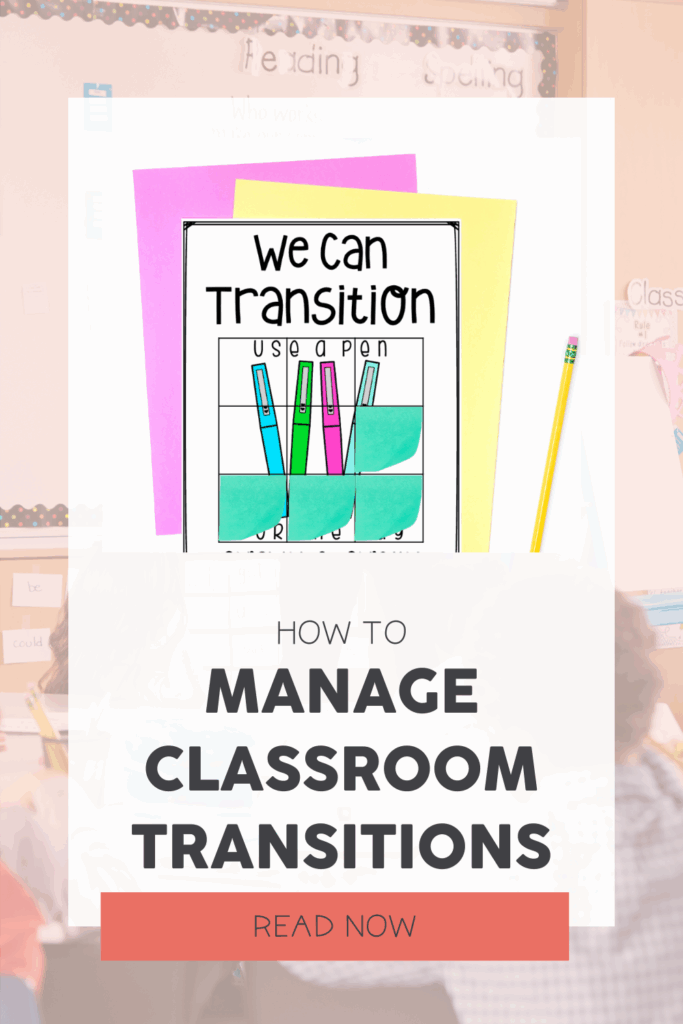 Picture of mystery reward poster for classroom transitions.