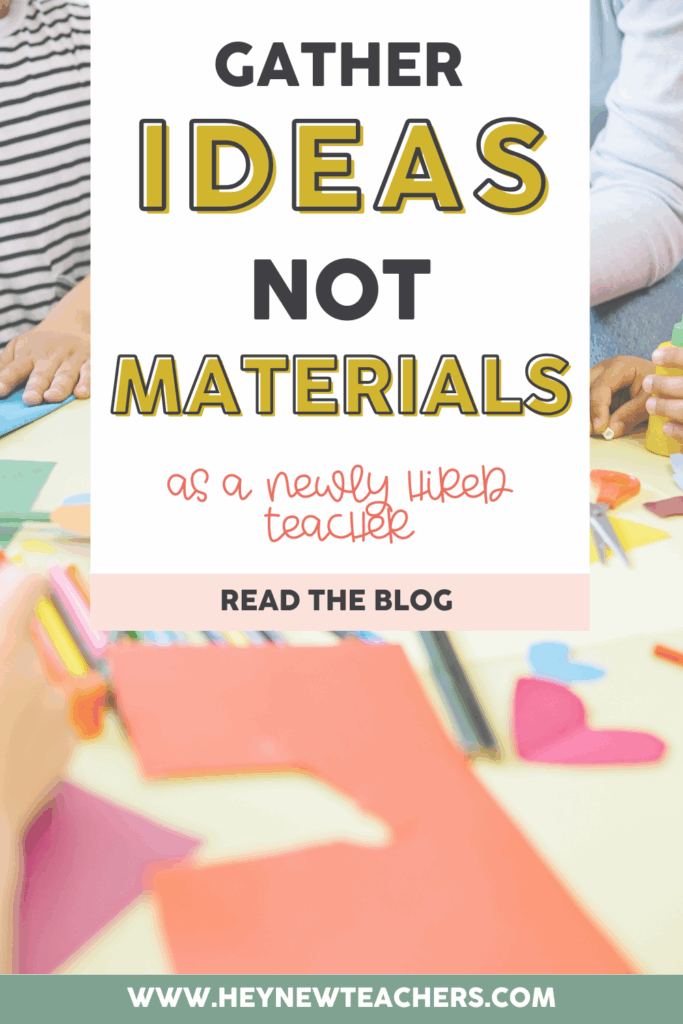 Picture of elementary classroom materials.