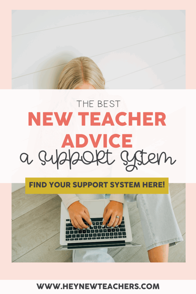 Picture of teacher seeking new teacher advice on a laptop.