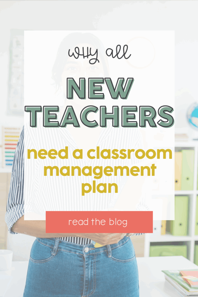 Picture of teacher holding her classroom management plan.