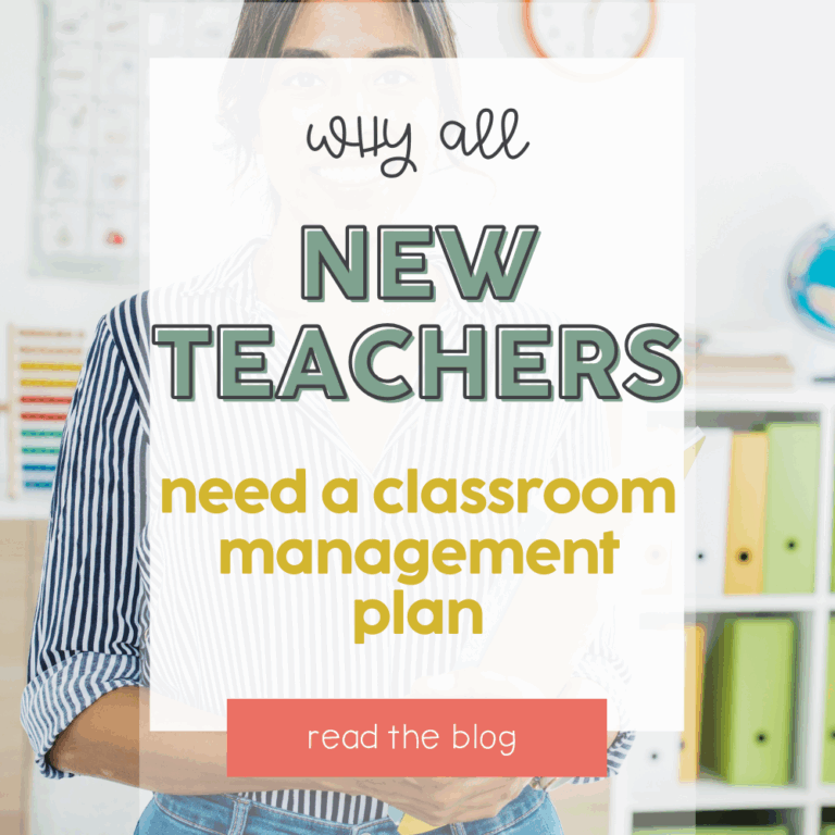 Picture of teacher holding classroom management plan.