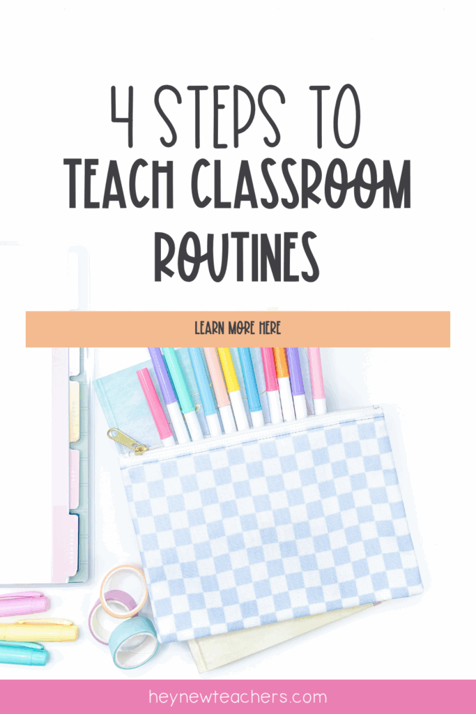 Picture of classroom teacher planner and supplies.