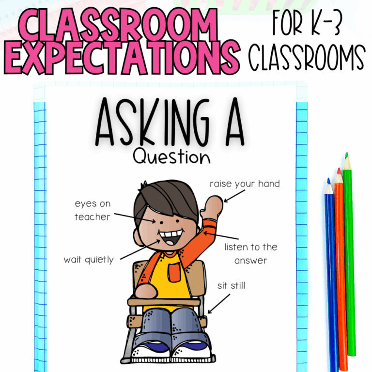 Asking a Question classroom expectations poster