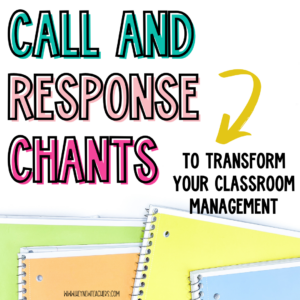 Picture of school notebooks with text.